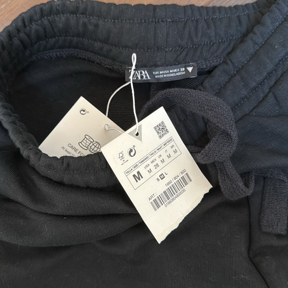 Zara Black Track Pants Slim Fit Joggers - Picture 5 of 5